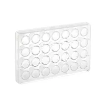 Polycarbonatform für hoch runde Dessertschalen, 28-teilig
