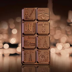 Mold for chocolate bars city trip, 3 pieces