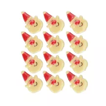 Decorazione di cioccolato Babbo Natale, 12 pezzi