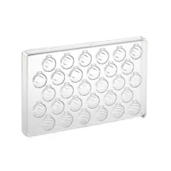Polycarbonate chocolate mold Christmas ball, 30 chocolates - 1343...