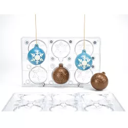 Stampo per cioccolato Pallina di Natale con fiocco di neve