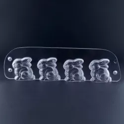 Schokoladenform Häschen, 4-teilig