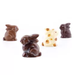 Chocolate mold bunny, 4 pieces