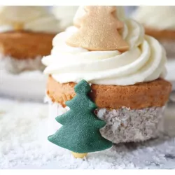 Marzipan decoration fir trees, 6 pieces