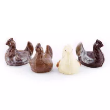 Chocolate mold chickens, 4 pieces