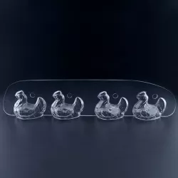 Chocolate mold chickens, 4 pieces