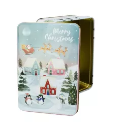 Cookie tin Merry Christmas, 190 x 136 x 65 mm