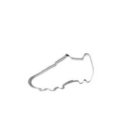 Stainless steel football boot cookie cutter with embossing