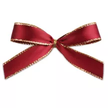 Fiocco con clip, bordeaux/oro - chiusura per sacchetti