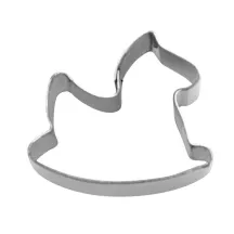 Mini stainless steel rocking horse cookie cutter for decoration