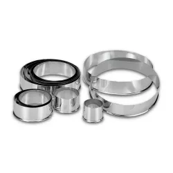 Cookie cutter set rings, 10-piece stainless steel