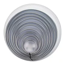 Set d'emporte-pièces anneaux, 10 pièces en acier inoxydable