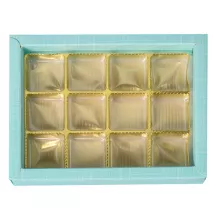 Boîte de chocolats bleu clair, 2 pièces