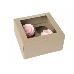 2 Scatola per cupcake per 4 muffin