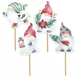 Cupcakes topper elves, 12 pieces