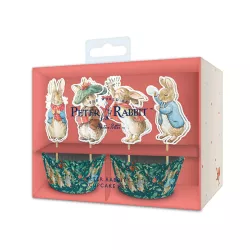 Set of bunny Christmas cupcake cases, 24 pieces