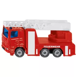 Fire engine play figure as a cake topper