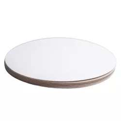 Cake slices, white, Ø 30 cm - 10 pieces