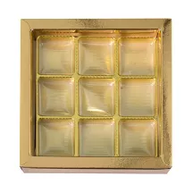 Boîte de chocolats or pour 9 chocolats