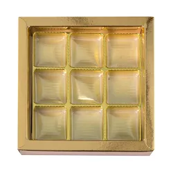 Gold chocolate box for 9 chocolates