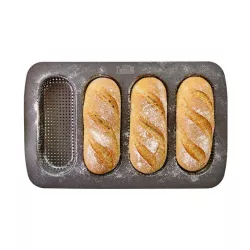 Plaque de cuisson perforée pour mini baguettes