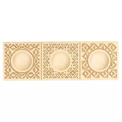 Ravioli wooden mold Decor, 3 ravioli, beech wood
