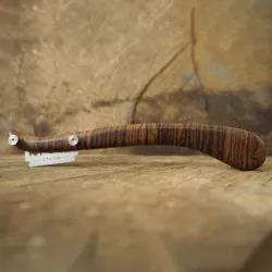 Couteau de boulanger fait main en bois de zébrano
