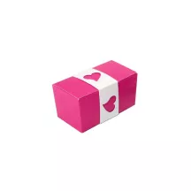 Pink box of chocolates, 2 pieces