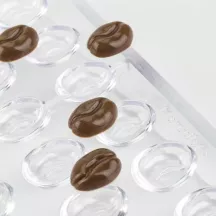 Praline chocolate mold mini coffee beans, 80 pieces