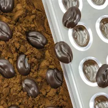 Mini chicchi di caffè con stampo al cioccolato pralinato, 80 pezzi