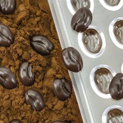 Praline Schokoladenform Mini Kaffeebohnen, 80 Stück