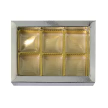Pralinenschachtel Silber für 6 Pralinen