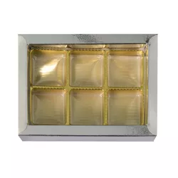 Silver chocolate box for 6 chocolates