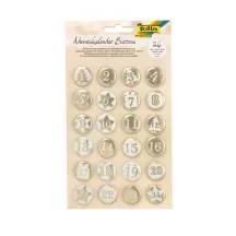 Advent calendar buttons with pin