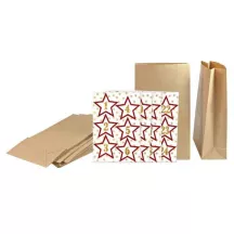 Advent calendar bags made from kraft paper - 24 pieces