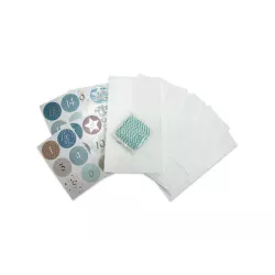 Set calendario dell'Avvento bianco