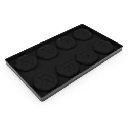 Silicone mold almond round, 8 pieces Ø 6 cm