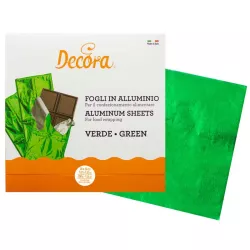 Aluminum foil for chocolate bars green 150 pieces