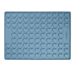 Silicone baking mat hearts, medium-sized dog treats