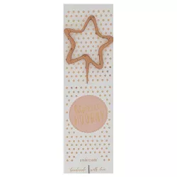 Wunderkerze Stern Rose Gold