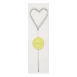 Sparkler heart silver