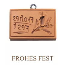 Gebäck-Model Frohes Fest 66 x 44 mm