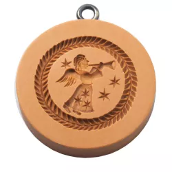 Cookie model angel with trombone, Ø 57 mm