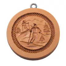 Gebäck-Model Ski-Motiv Ø 68 mm