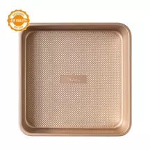 Stampo antiaderente quadrato oro rosa 24.5 cm