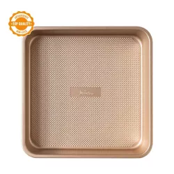 Stampo antiaderente quadrato oro rosa 24.5 cm
