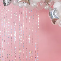 Star curtain in silver