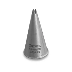 Bocchetta a stella in acciaio inox 2 mm per scritte fini e decorazioni filiformi
