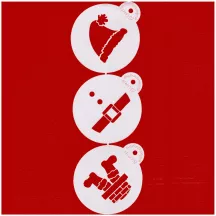 Stencil set Santa Claus, 3 pieces