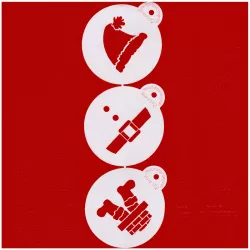 Stencil set Santa Claus, 3 pieces